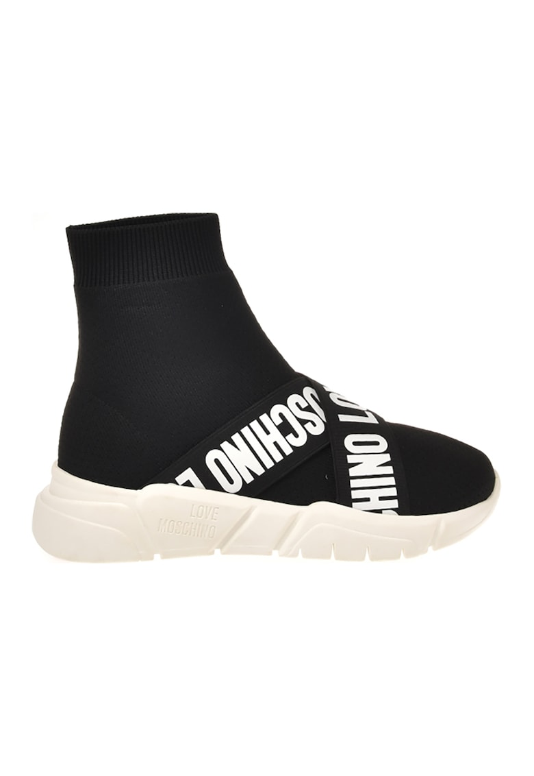 Pantofi sport slip-on cu benzi logo