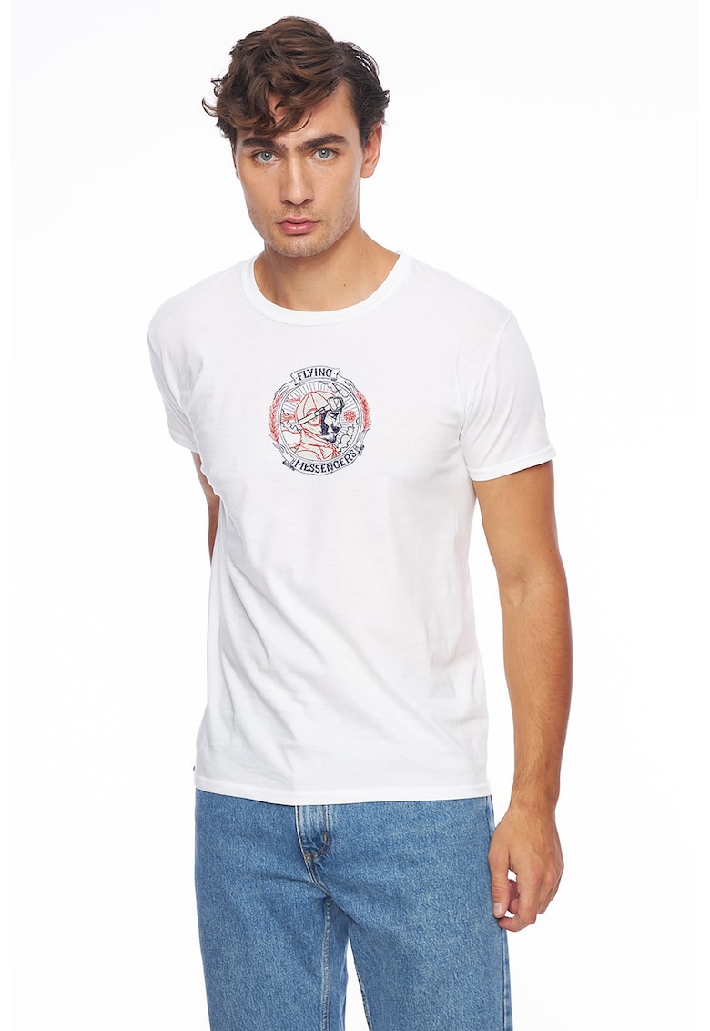Tricou de bumbac cu imprimeu grafic