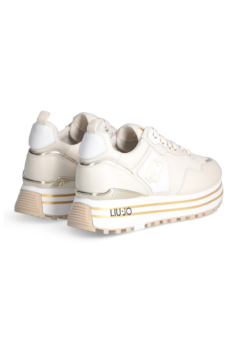 Pantofi sport de piele si piele ecologica cu logo