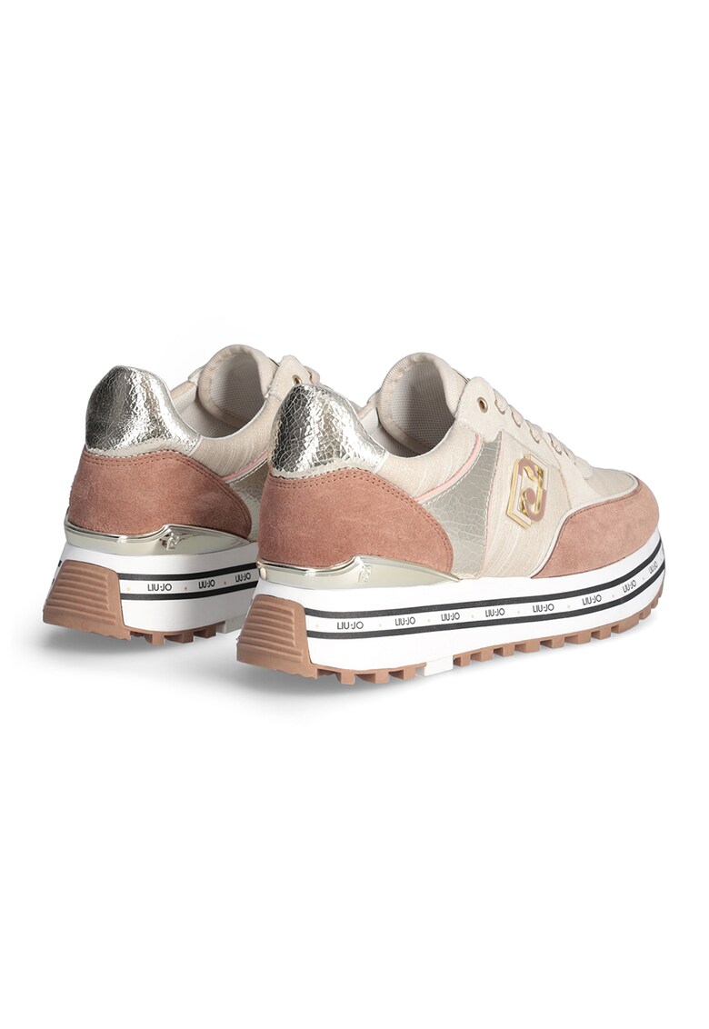 Pantofi sport de piele intoarsa cu logo