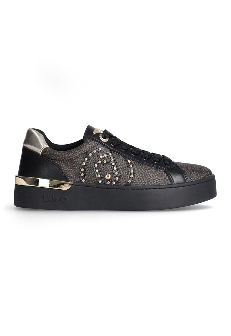 Pantofi sport de piele ecologica cu model si strasuri
