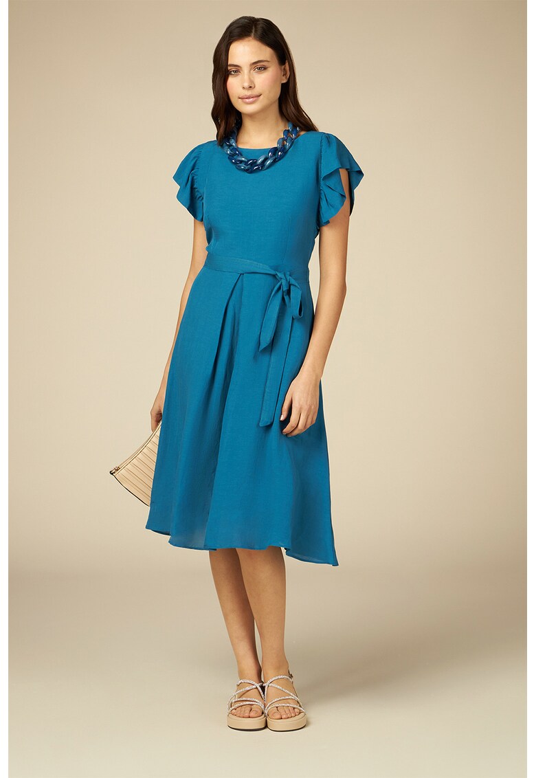 Rochie midi cu maneci butterfly