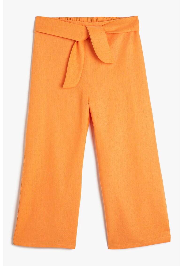 Pantaloni scurti ampli din amestec de in