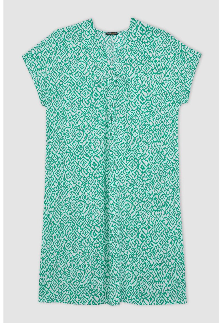 Rochie cu croiala A si imprimeu grafic