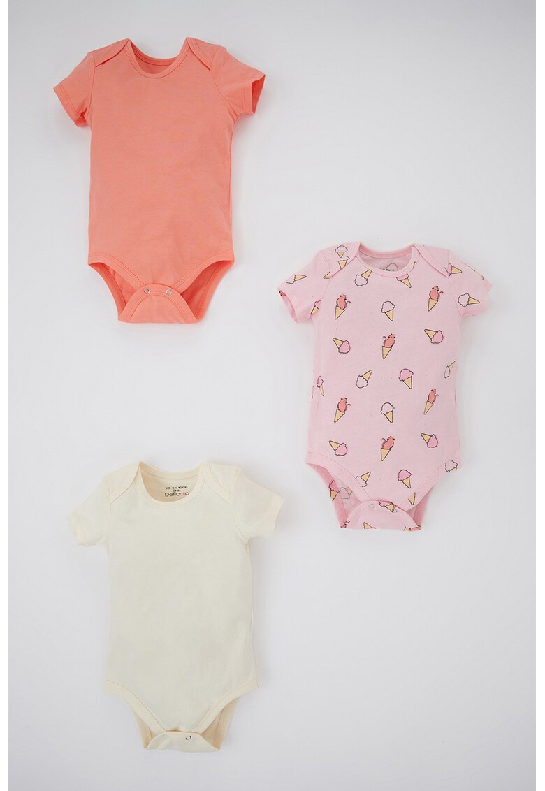 Set de body-uri de bumbac - 3 piese