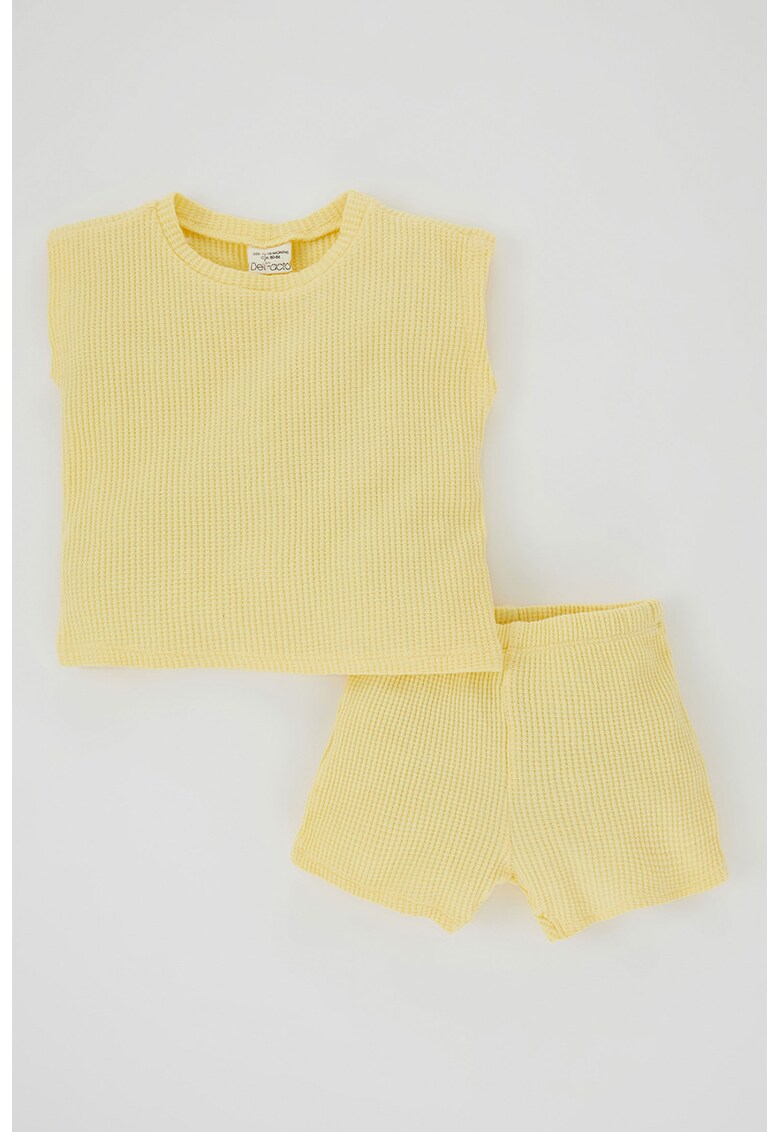Pijama scurta cu aspect texturat