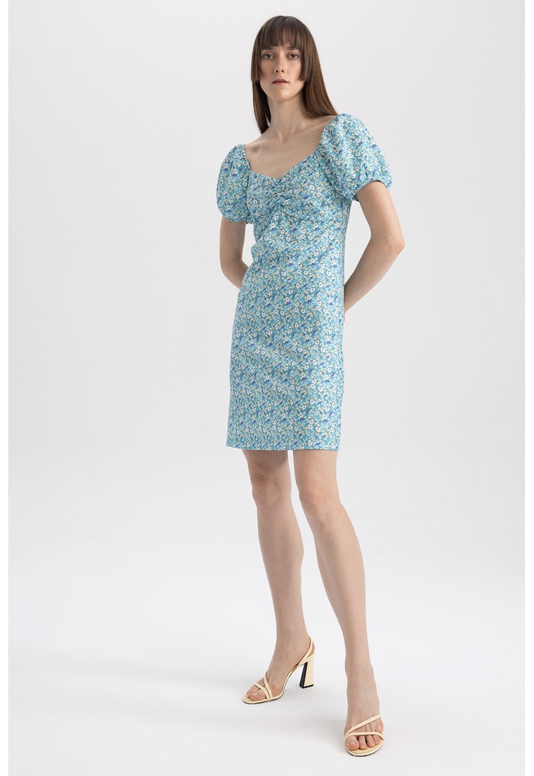Rochie cambrata cu imprimeu floral