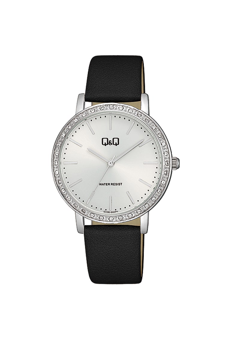 Ceas analog de dama -  Negru/Argintiu