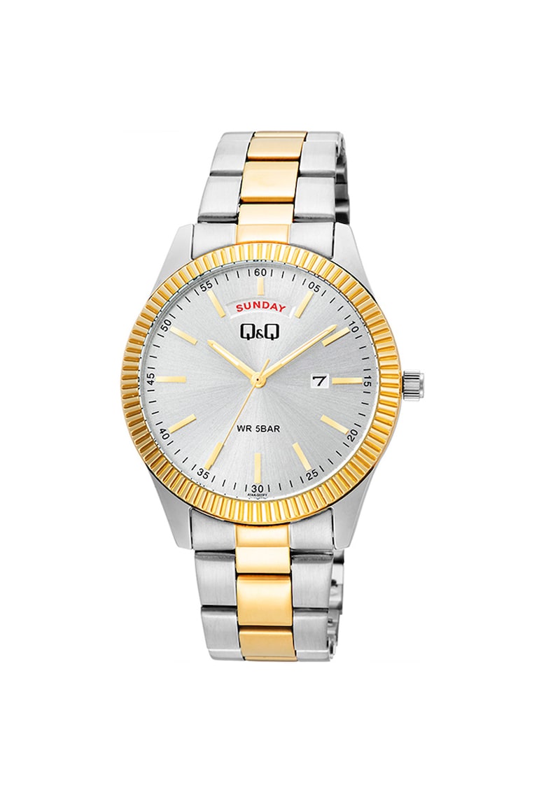Ceas barbati - A14A-002PY - Auriu/Argintiu