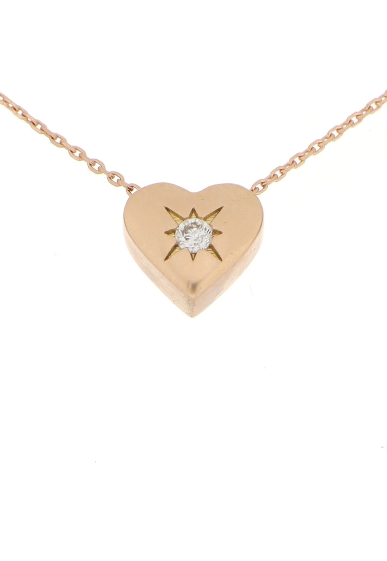 Colier Atena Aur Roz - 18K - Diamant de 0.03 Carate