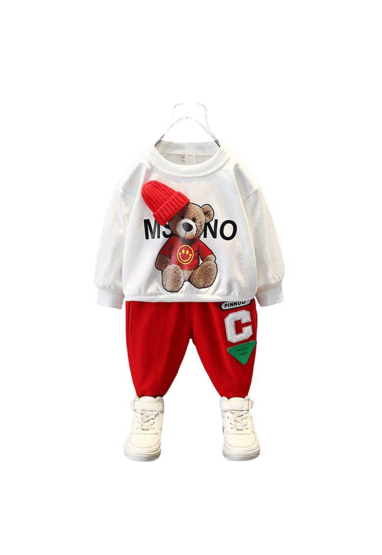 Compleu baieti bluza si pantaloni Ursulet Rosu1