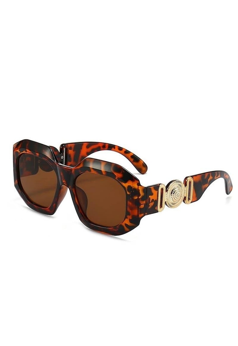 Ochelari de soare - maro - animal print - patrati - Assaria C1