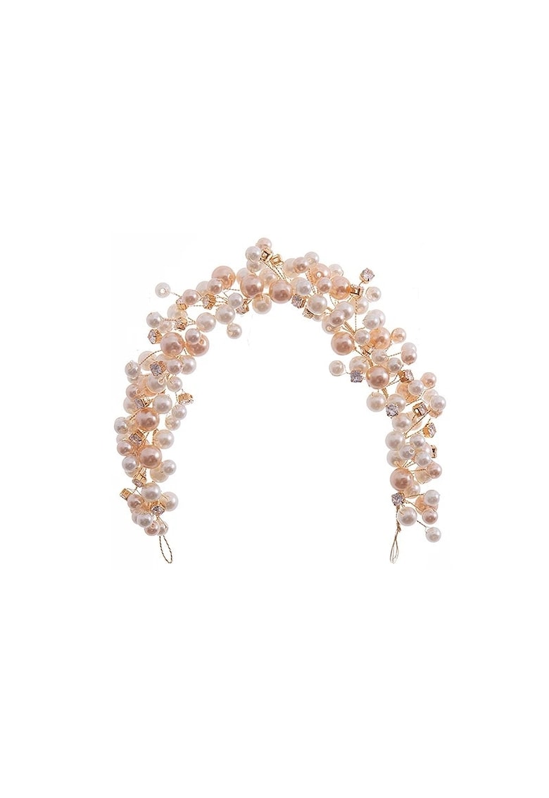 Coronita aurie - modelatoare - cu perle - Alvia C2