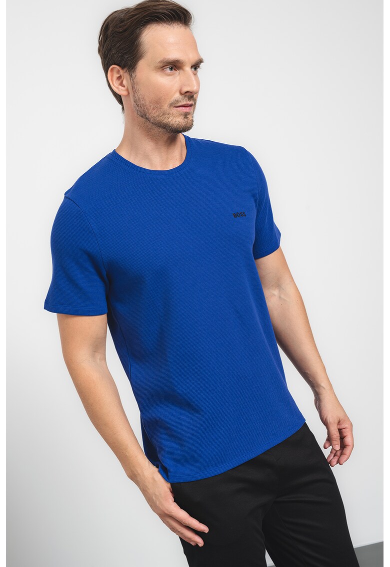 Tricou de pijama cu decolteu la baza gatului Waffle