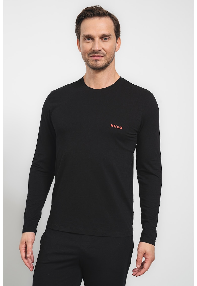 Bluza de pijama cu decolteu la baza gatului