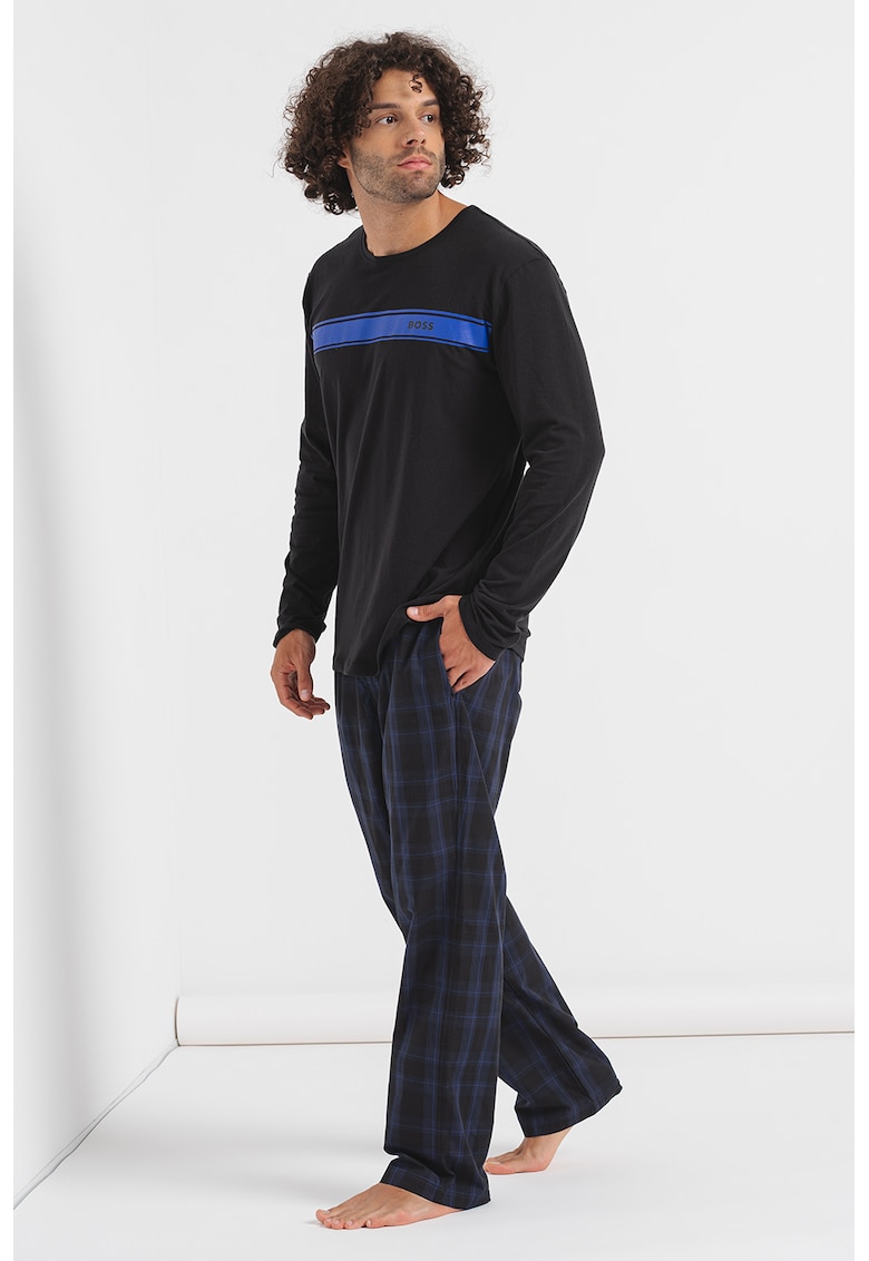 Pijama cu pantaloni lungi si logo