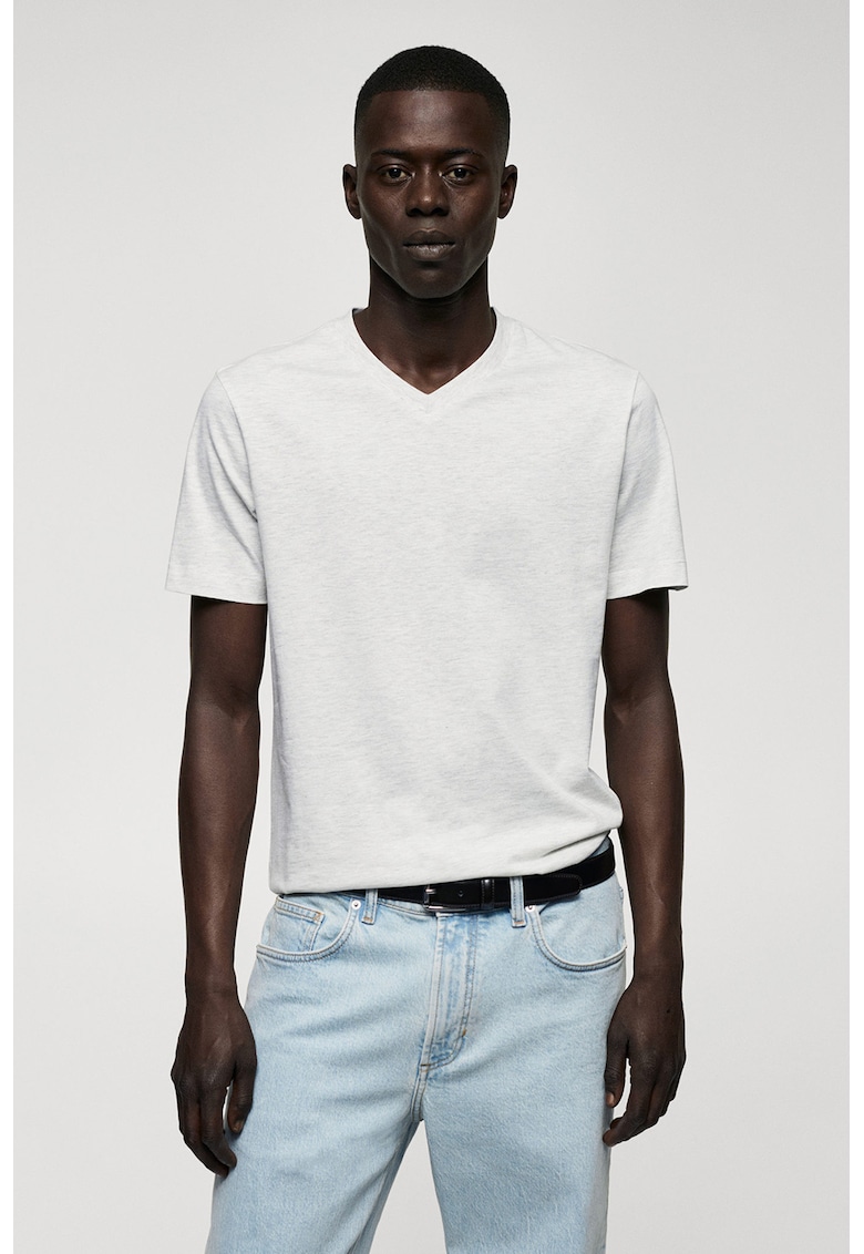 Tricou din bumbac cu decolteu in V Chelsea