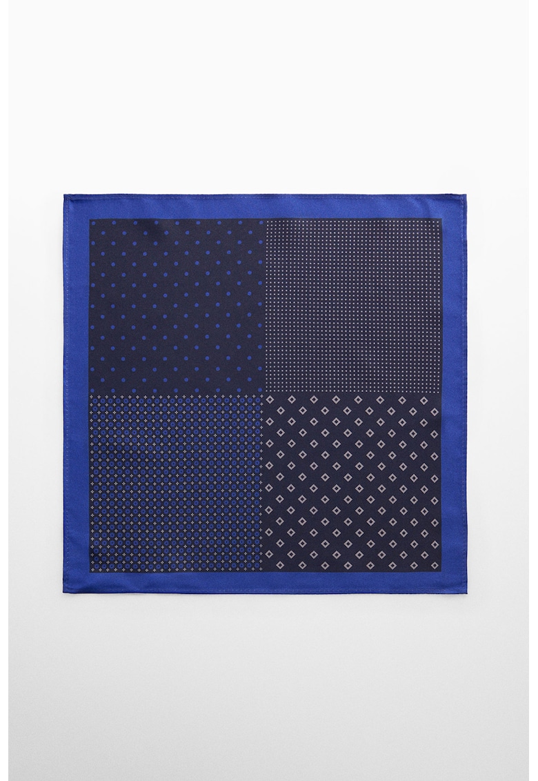 Batista de buzunar satinata cu model geometric Combi