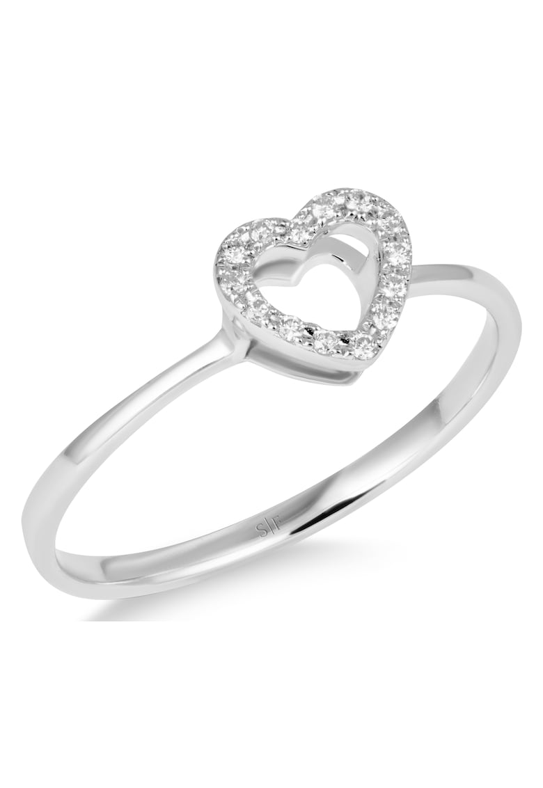 Inel Portsmouth Aur Alb - 14K - Diamante de 0.05 Carate