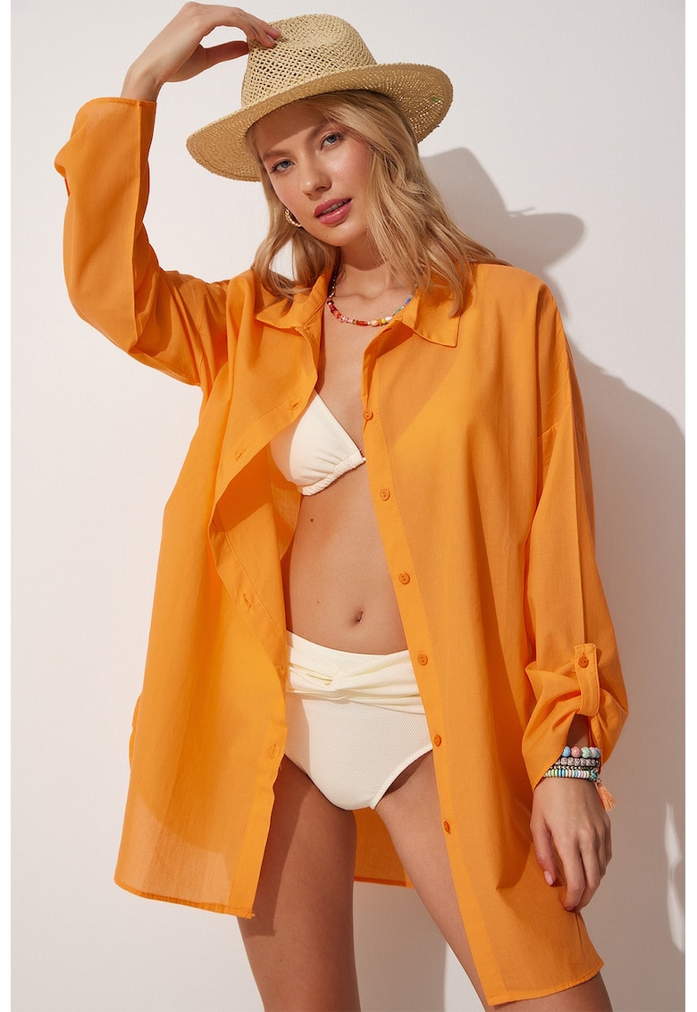 Rochie-camasa de plaja de bumbac