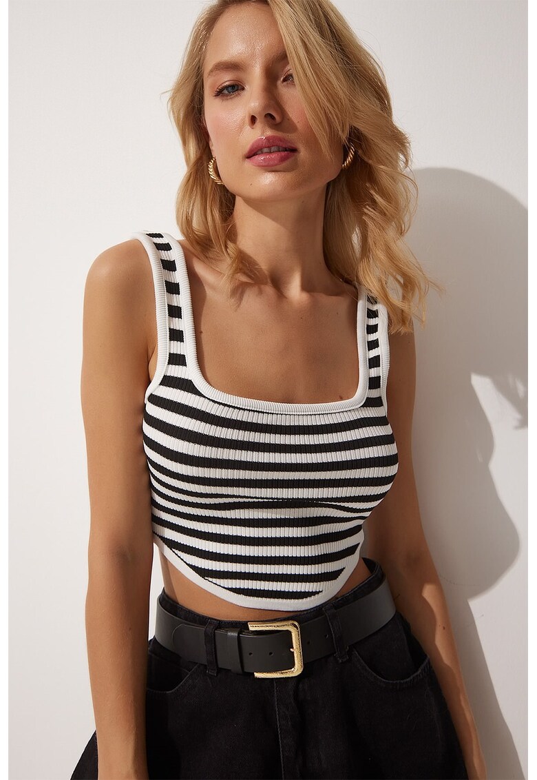 Top crop cu dungi