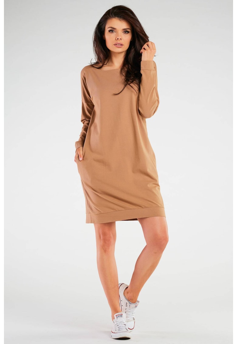 Rochie dama - Bumbac/Lycra - Bej