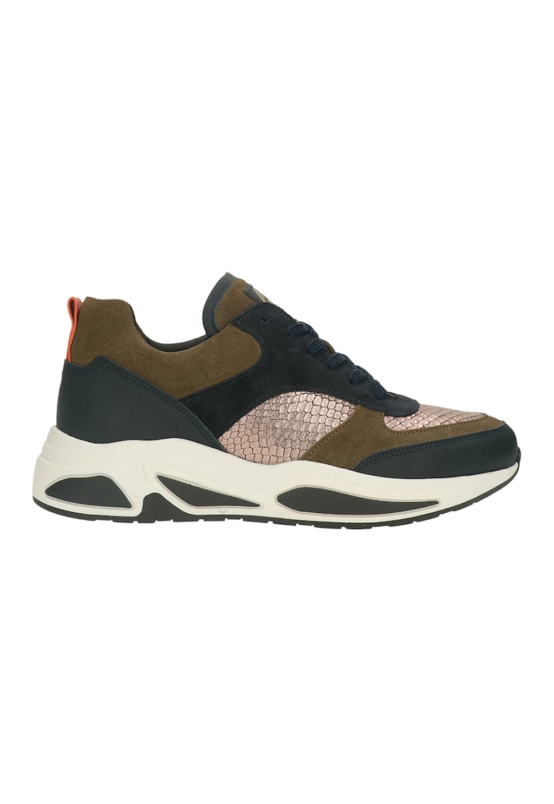 Pantofi sport din piele si piele intoarsa