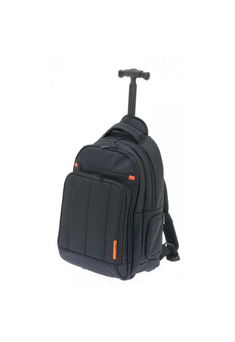 Rucsac calatorie cu roti - compartiment laptop 17 inch The Chase - negru