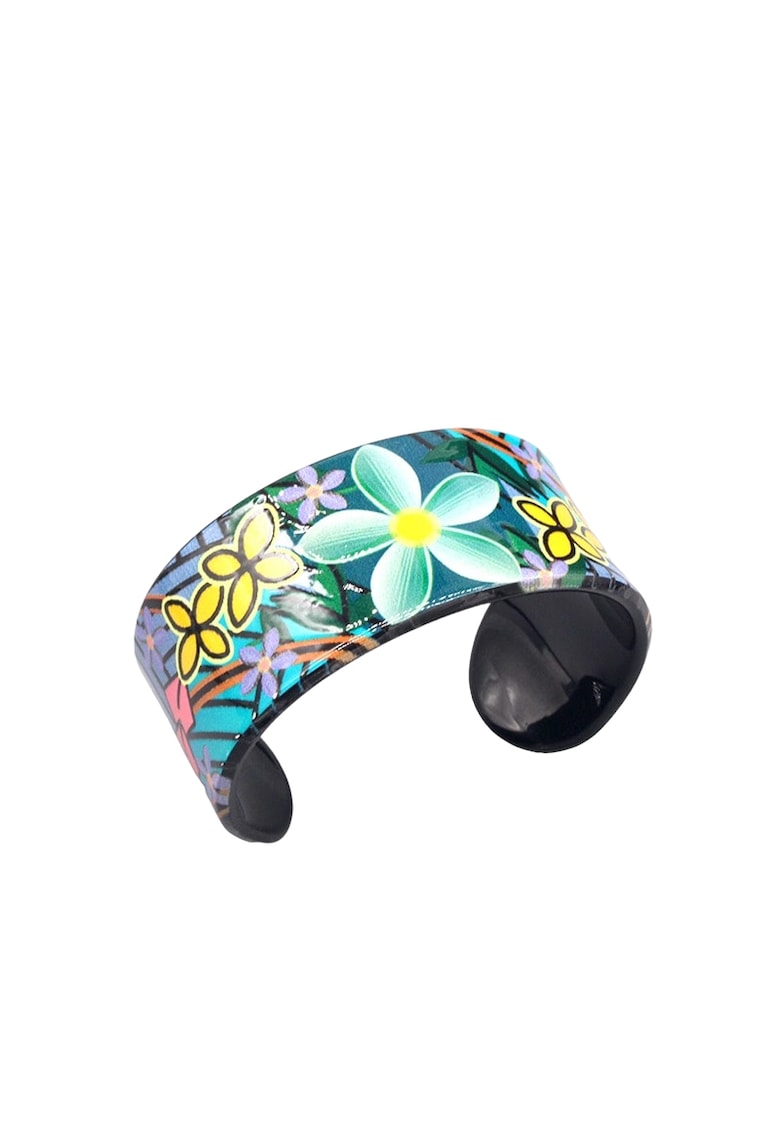 Bratara neagra - cu model floral - Addison C1