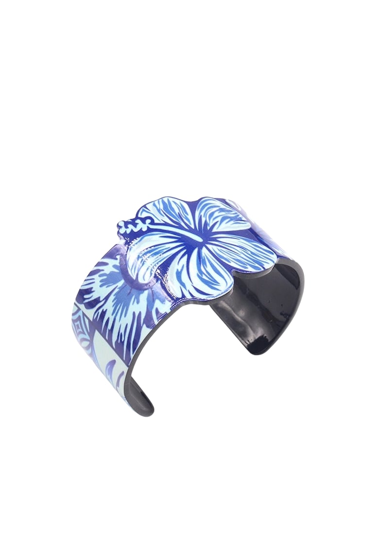 Bratara neagra - cu model floral - Addy C1