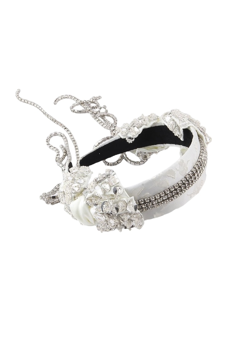 Bentita alba - cu pietre si franjuri - Agmund C1 OUT