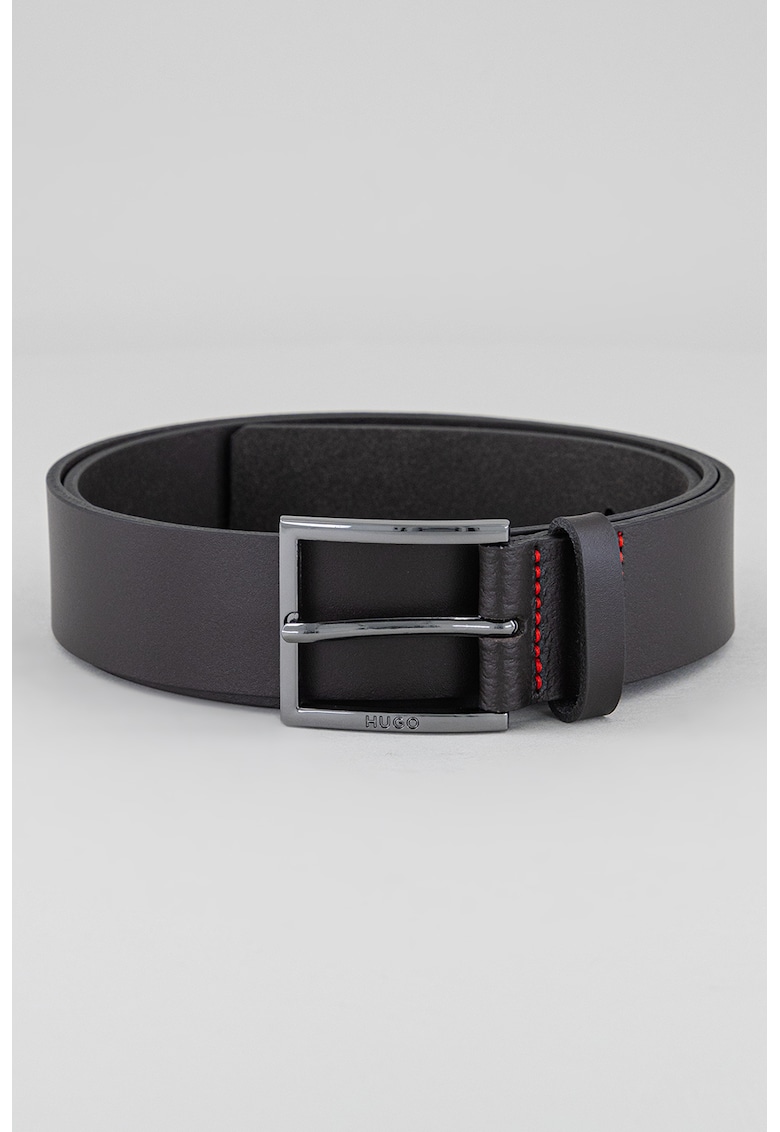 Curea de piele cu cusaturi contrastante Geek