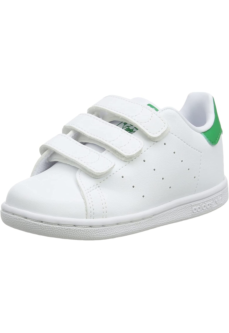 Pantofi sport copii - Stan Smith - Piele ecologica - Alb/Verde - Alb