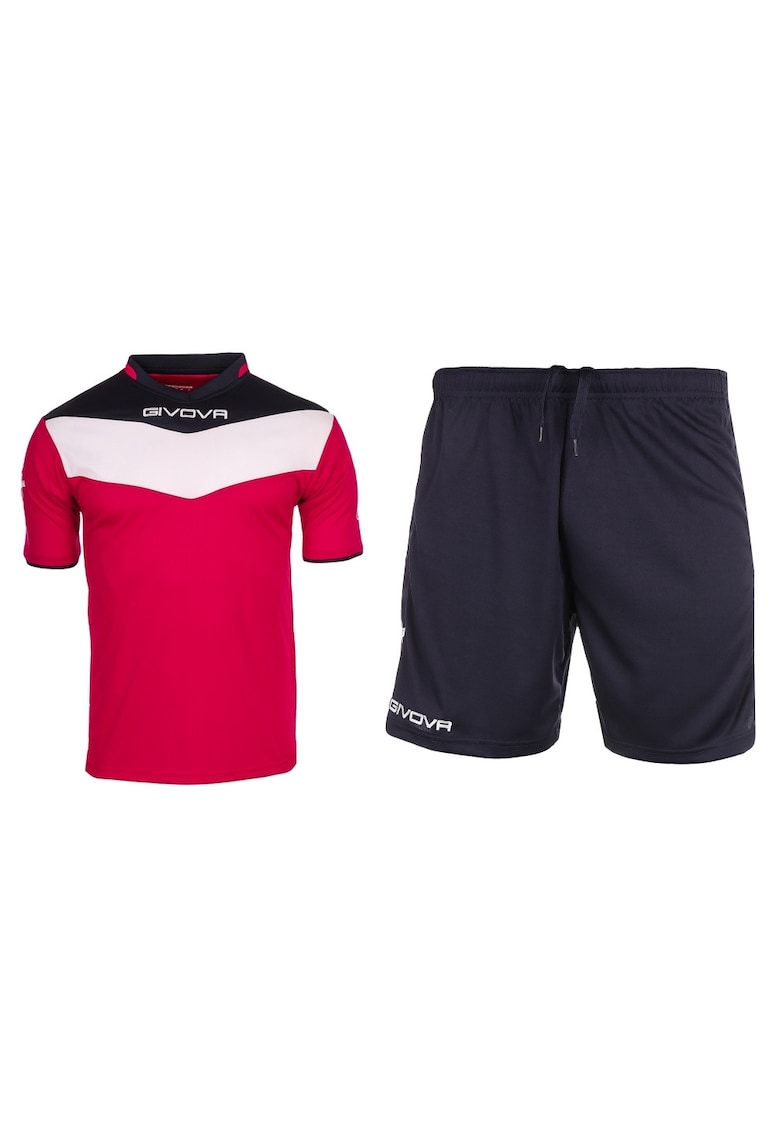 Set de sport - Poliester - Marime S - Bleumarin/Rosu