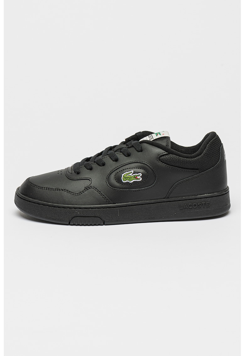Pantofi sport din piele cu detalii logo Lineset - Verde/Negru