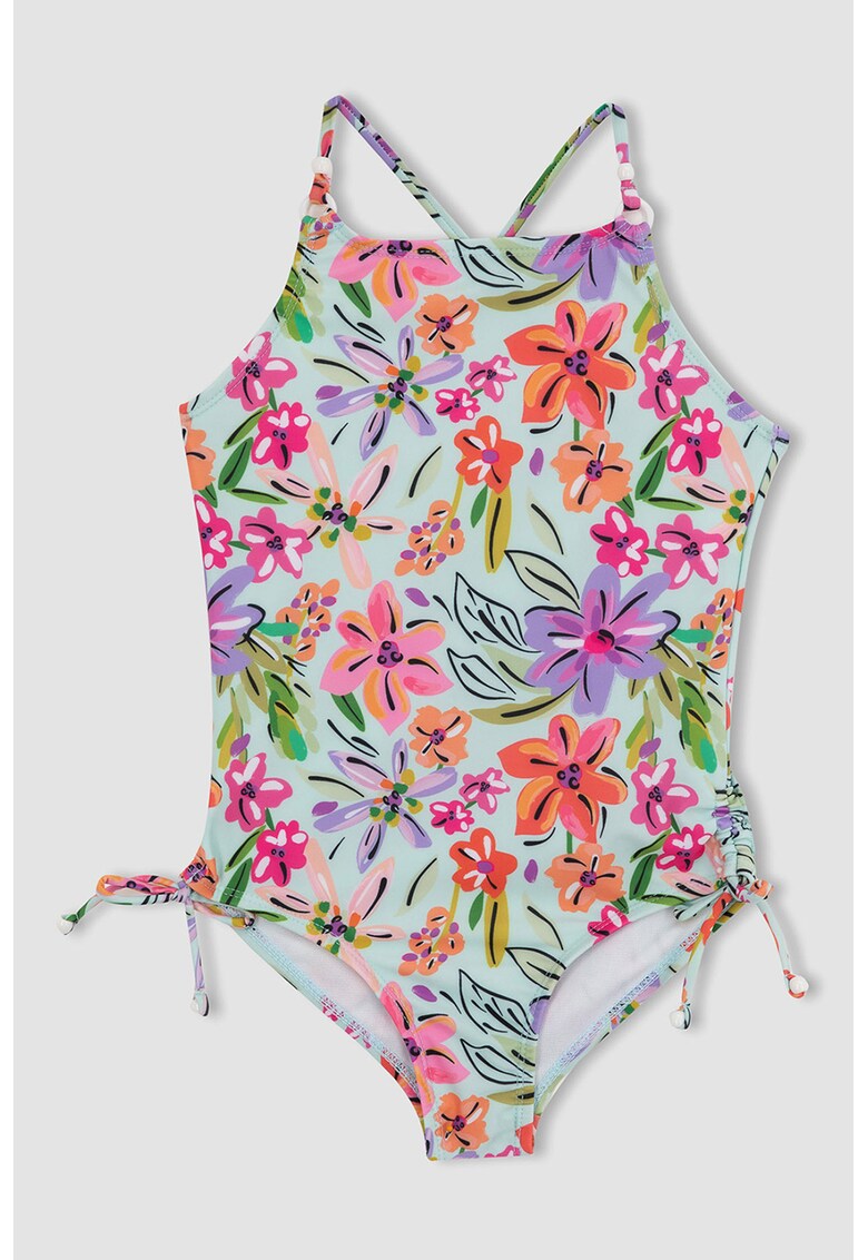 Costum de baie intreg cu imprimeu floral