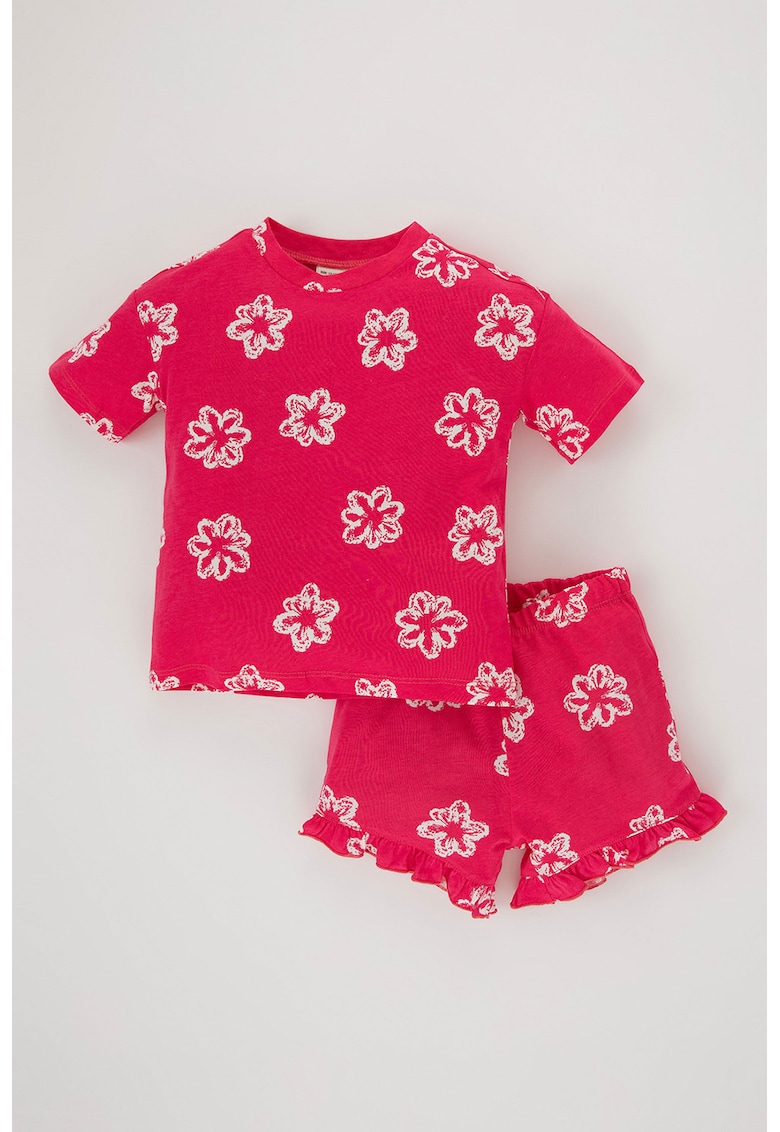Pijama cu imprimeu floral