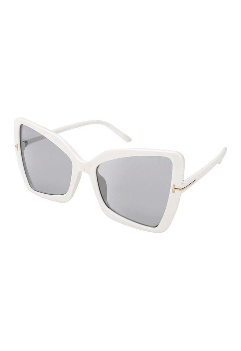 Ochelari de soare butterfly cu detaliu metalizat Rose - Alb