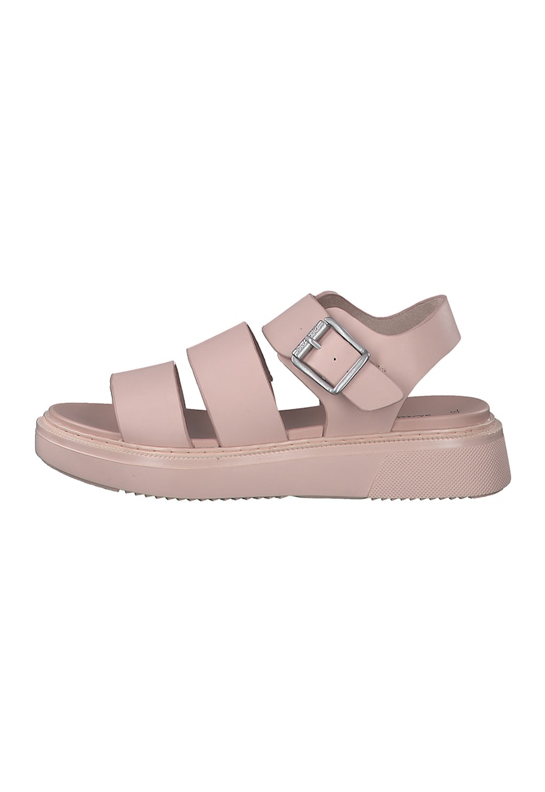 Sandale wedge de piele ecologica