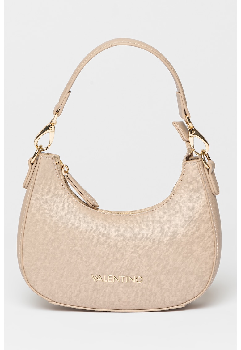 Geanta semiluna din piele ecologica cu bareta detasabila cu logo Zero