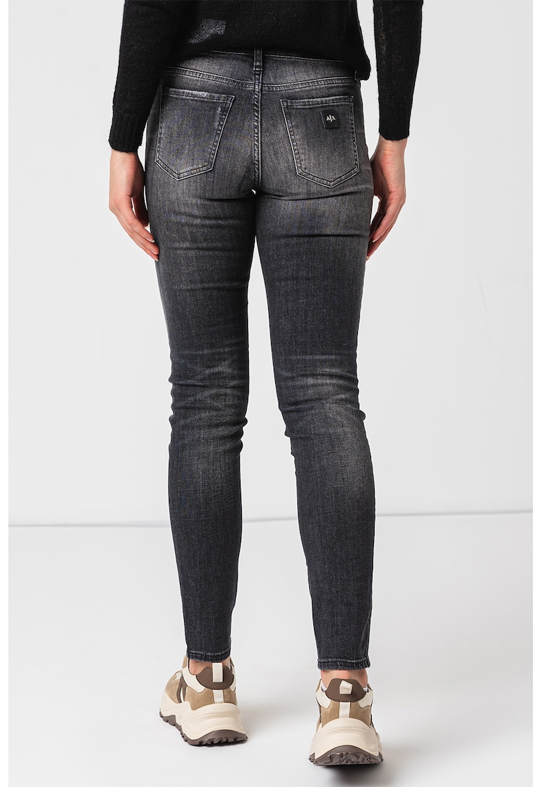 Blugi super skinny cu aspect decolorat