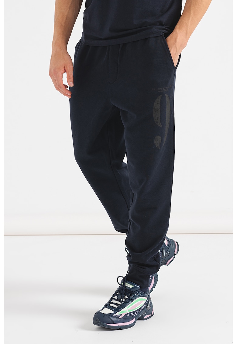 Pantaloni sport de bumbac cu imprimeu grafic