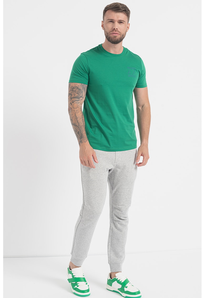 Tricou slim fit cu imprimeu logo discret