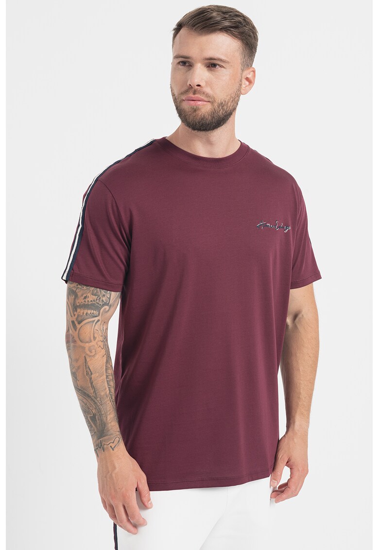 Tricou relaxed fit cu logo brodat