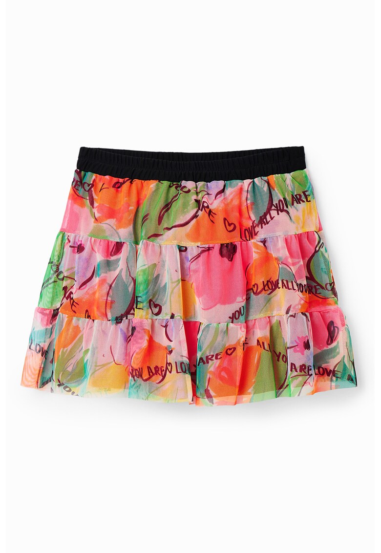 Fusta mini cu volane - Multicolor