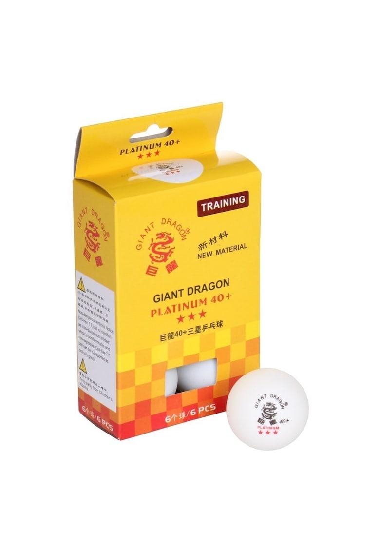 Set 6 mingi ping pong - Platinum Star - Alb