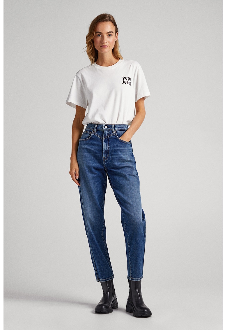 Blugi mom fit cu talie inalta Rachel