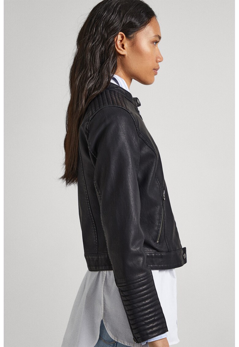 Jacheta biker cu buzunare oblice Nicole
