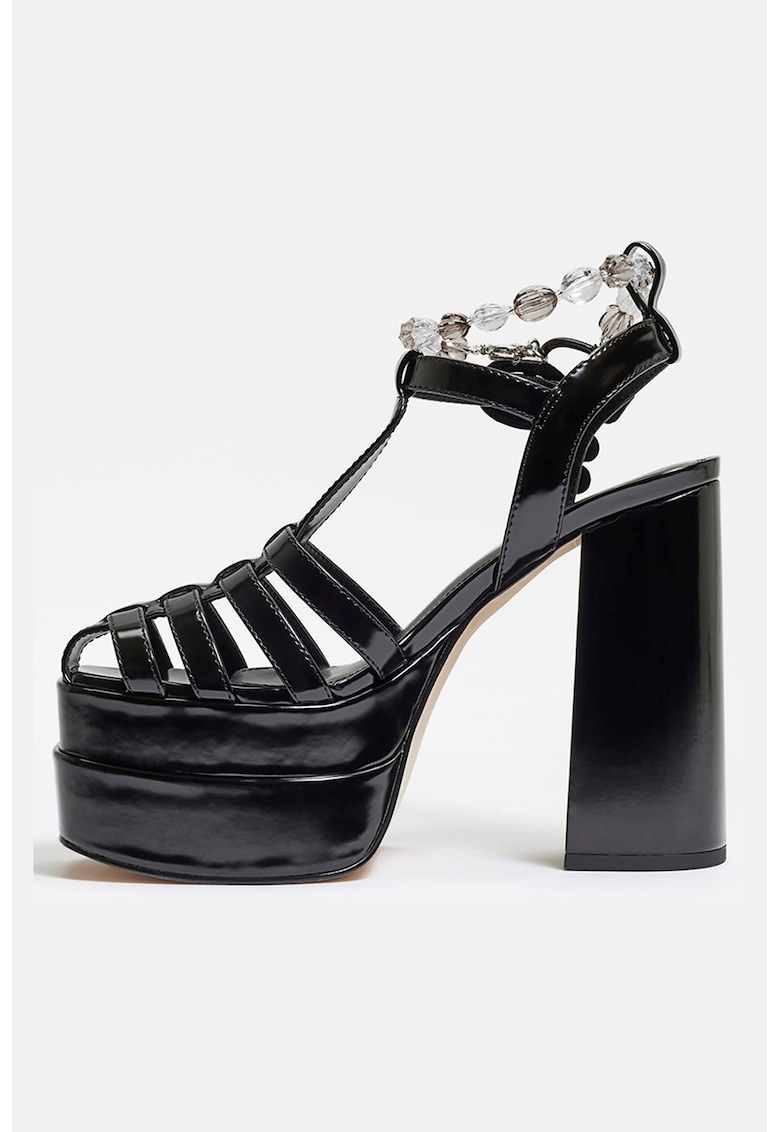 Sandale cu platforma si toc masic Paddie