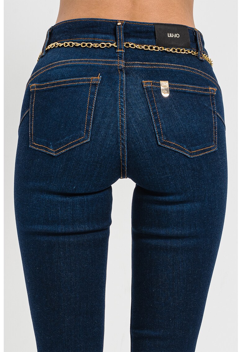 Blugi regular fit cu talie medie